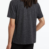 Lawrence Camp Collar Shirt in Zebra Jacquard