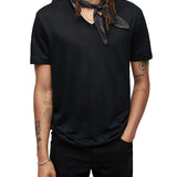 Short Sleeve Linen V-Neck Tshirt