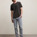 Short Sleeve Raw Edge Tee - Crest