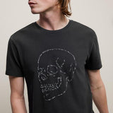Short Sleeve Crew Tee - Skull Embroidery