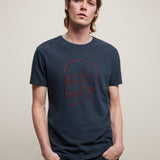 Short Sleeve Crew Tee - Skull Embroidery