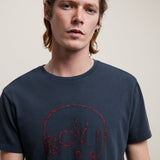 Short Sleeve Crew Tee - Skull Embroidery