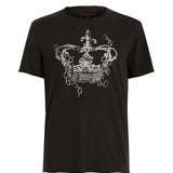Short Sleeve Raw Edge Vintage Wash Tee Broken Crown