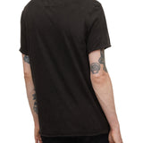 Short Sleeve Raw Edge Vintage Wash Tee Broken Crown