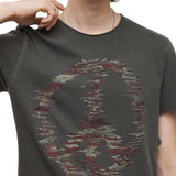 Short Sleeve Raw Edge Tee Distorted Peace