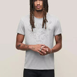 Short Sleeve Raw Edge Tee - Floral Skull