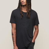 Short Sleeve Crew Tee- Embellished Skull