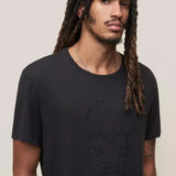 Short Sleeve Crew Tee- Embellished Skull
