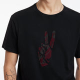 Short Sleeves Crew Tee- Peach Hand Tshirt