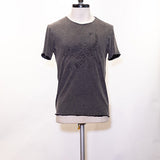Short Sleeve Raw Edge Tee- Scorpion Embroidery