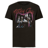 Short Sleeve Raw Edge Tee Vintage Wash Motley Crue Purple