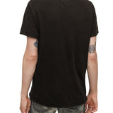 Short Sleeve Raw Edge Tee Vintage Wash Motley Crue Purple