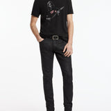 Short Sleeves Raw Edge Tee Vintage Wash Tshirt