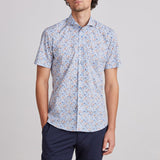 Printed Stretch Poplin S/S Sport Casual Shirt