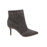 Chantae Pointed Toe Booties In Grey Suede