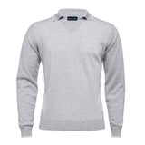 Light Gauge Light Grey Long Sleeve Polo