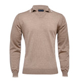 Light Gauge Beige Long Sleeve Polo