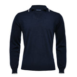 Light Gauge Navy Long Sleeve Polo
