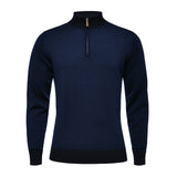 Light Gauge Navy High-neck With Zipper