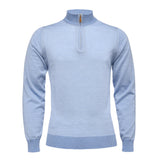 Light Gauge Soft Blue High-neck With Zipper