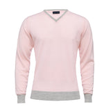 Light Gauge Soft Pink V-Neck Sweater