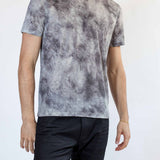 Veneto Regular Fit SS Crewneck in Patina Palm Leaf Print