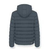 Semi-Gloss Quilted Jacket with Drawstring Adjustment