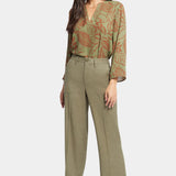 Wide Leg Cargo Capri Pants