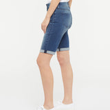 Briella 11 Inch Jean Shorts With Roll Cuffs