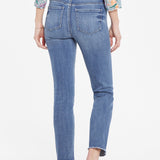 Sheri Slim Ankle Jeans With Frayed Hems