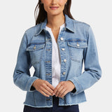 Frayed Hem Denim Jacket