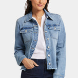 Frayed Hem Denim Jacket