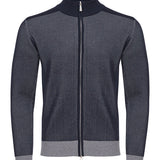 Premium Luxury Mixed Panel Cardigan With Zipper