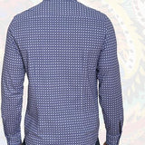 BERNARDI Geometric Print Long Sleeve Sport Shirt
