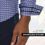 BERNARDI Geometric Print Long Sleeve Sport Shirt