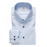 Powder Blue Textured Twill Dress Casual Dress Shirt