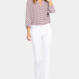 Sheri Slim Ankle Jeans With Frayed Hems