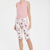 Bike Capri Jeans with Riveted Side Slits