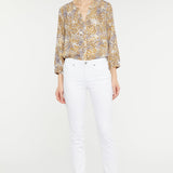 Sheri Slim Ankle Jeans With Frayed Hems