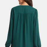 Trinity Blouse in Pine Forest Green