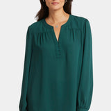 Trinity Blouse in Pine Forest Green
