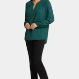 Trinity Blouse in Pine Forest Green