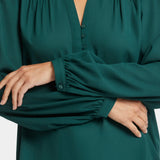 Trinity Blouse in Pine Forest Green