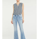 Ava Daring Ankle Flare Fray Hem Jeans