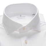 White Solid Modern 4Flex Stretch Knit Shirt