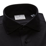 Black Solid Modern 4Flex Stretch Knit Shirt