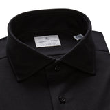 Black Solid Modern 4Flex Stretch Knit Shirt