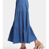 Tiered Maxi Skirt with Elastic