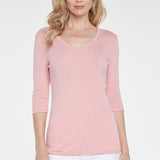 Ribbed V-Neck Tee