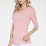 Ribbed V-Neck Tee